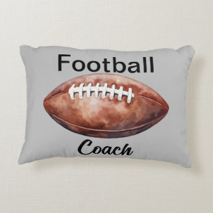 Custom Football Coach Keepsake Decorative Cushion
