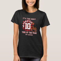 Custom Football Jersey Christmas T-Shirt - Womens 