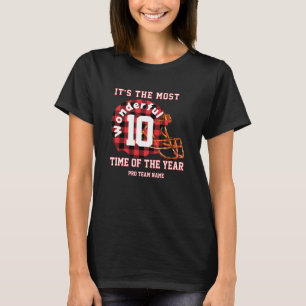 Custom Football Jersey Christmas T-Shirt - Womens 