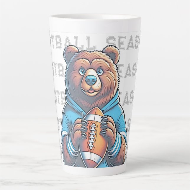 Custom Football Latte Mug (Front)
