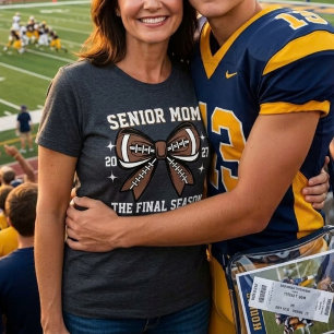 Custom Football Senior Mum  The Final Season  T-Shirt