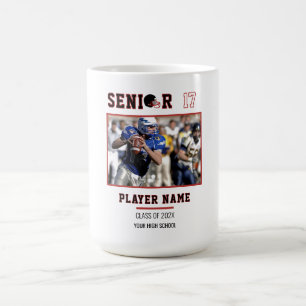 Custom Football Senior Night Photo Coffee Mug