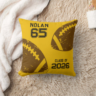 Custom Football Senior Player Number Class of Cushion