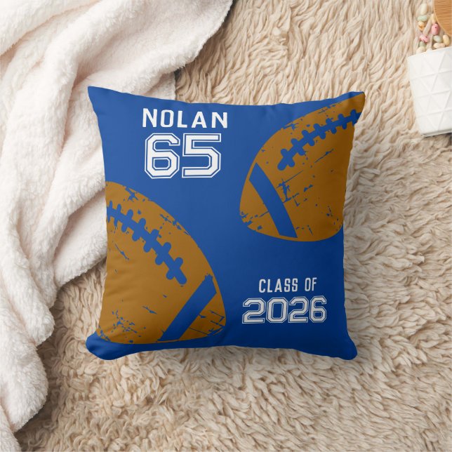 Custom Football Senior Player Number Class of Cushion (Blanket)