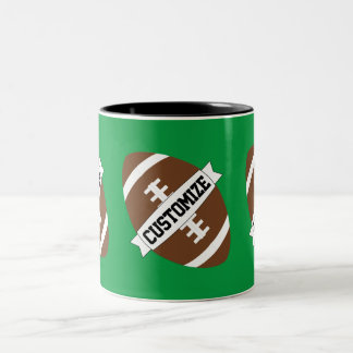 Custom Football Team Name & Background Colour Spor Two-Tone Coffee Mug