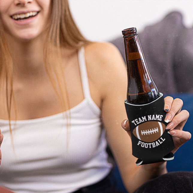 Custom Football Team Name or Text Personalised Can Cooler (Creator Uploaded)