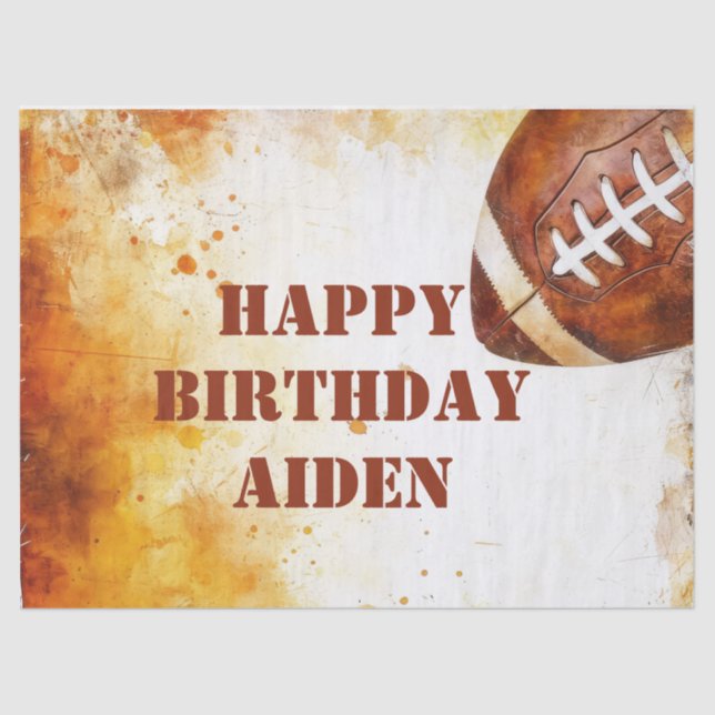Custom Football Theme Party  Tissue Paper (Front)
