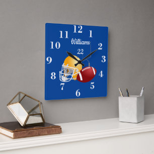 Custom Football Time Square Wall Clock