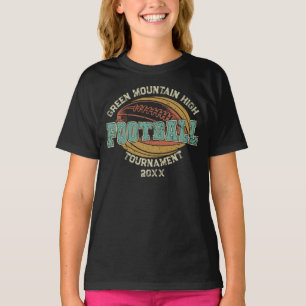 Custom Football Tournament Year Name Number T-Shirt