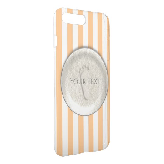 Custom footprint/footprints on sandy beach design iPhone 8 plus/7 plus case