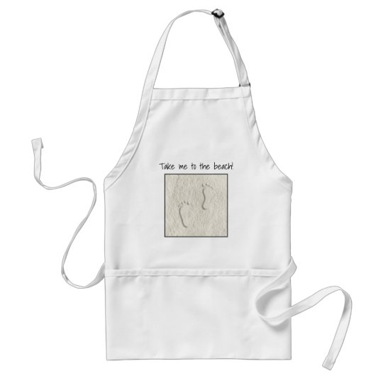Custom footprint/footprints on sandy beach design standard apron