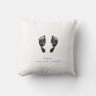 Custom Footprint    Upload Your Baby Footprint To Cushion