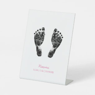 Custom Footprint Upload Your Baby Footprint To Pedestal Sign
