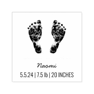 Custom Footprint    Upload Your Baby Footprint To  Self-inking Stamp
