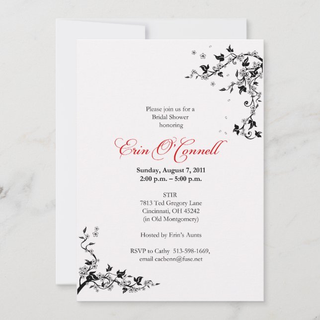 Custom for Cathy Invitation (Front)