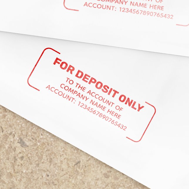 Custom For Deposit Only Account Number Self-inking Stamp (Creator Uploaded)