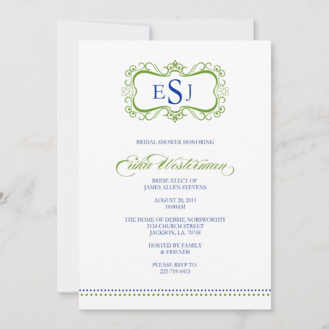 Custom for Jaci Invitation (Front)