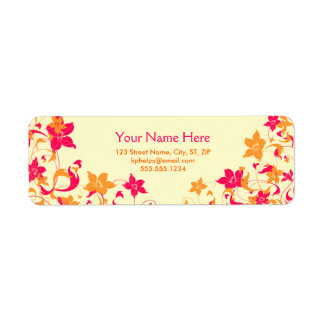 Custom for Joan3 Floral Border Address Label Return Address Label