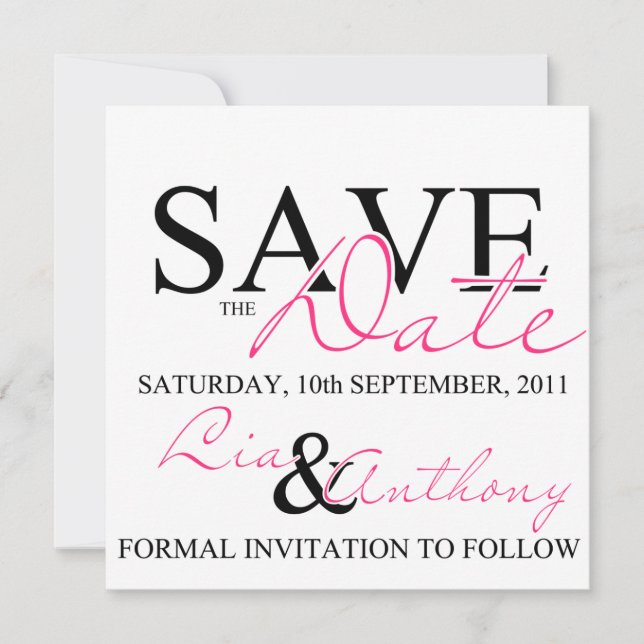 Custom for Lia Save The Date (Front)