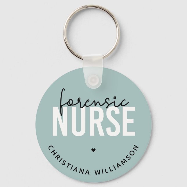 Custom Forensic Nurse | Forensic Nursing Gifts Key Ring (Front)