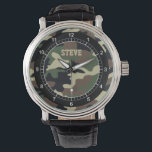 Custom Forest Camo Watch<br><div class="desc">With a customisable name and easy to read dial,  this forest camo watch makes a great gift idea.</div>