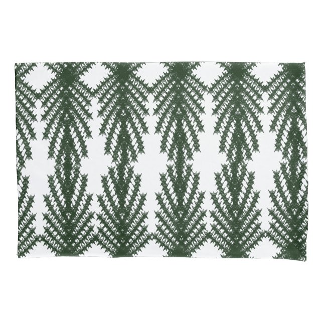 Custom Forest Green Pine Tree Abstract Pattern Pillowcase (Front)