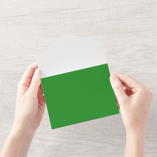 Custom Forest Green & White All-in-One Invitation (Opening)