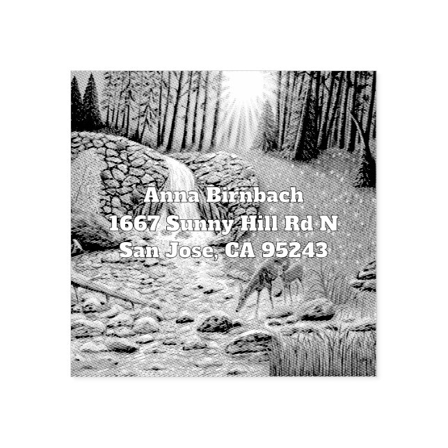 Custom Forest Scene Stamp (Imprint)