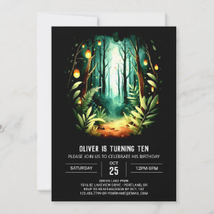 Custom Forest Whimsical Woodland Birthday Invitation