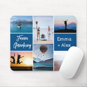 Custom "Forever Adventuring" 6 Photo Collage Mouse Pad