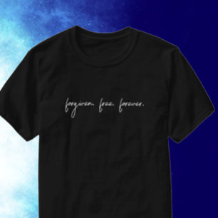 Custom Forgiven Modern Script Christian T-Shirt