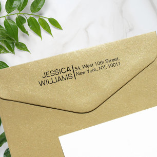 Custom Formal Chic Return Address Rubber Stamp