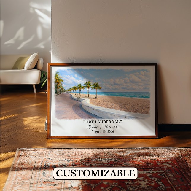 Custom Fort Lauderdale Wall Art, Florida Poster (Creator Uploaded)