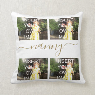 Custom Four Photo Family Nanny Cushion