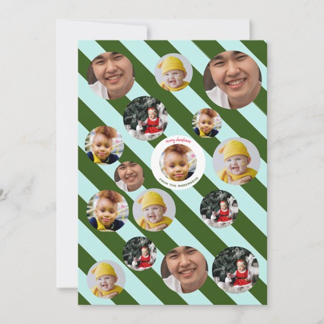 Custom Four-Photo 🎄 Festive Christmas Invitation (Front)