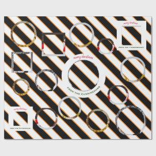 Custom Four-Photo 🎄 Holiday Christmas Gift Wrapping Paper