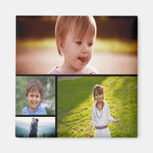 Custom Four Photo Magnet