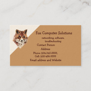 Custom Fox Computer Solutions Business Card