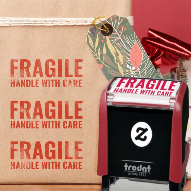 Custom Fragile Handle With Care Warning Self-inking Stamp (Creator Uploaded)