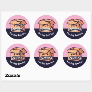 Custom Fragile Stickers Cute Small Business