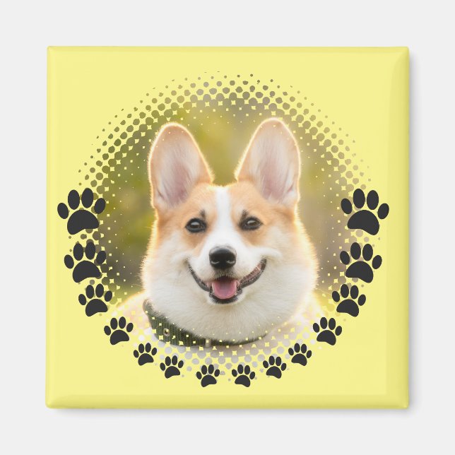 Custom Frame Dog Portrait Magnet (Front)