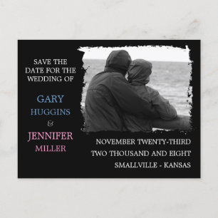 Custom Frame Save the Date: Torn Frame Announcement Postcard