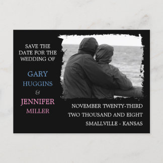 Custom Frame Save the Date: Torn Frame Announcement Postcard