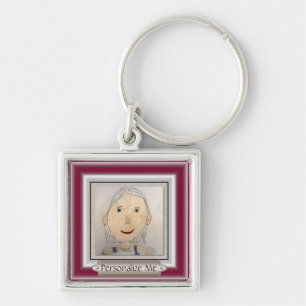 Custom Frame to Add Your Art Or Photo Key Ring