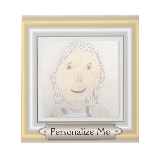 Custom Frame to Add Your Art Or Photo Notepad (Front)