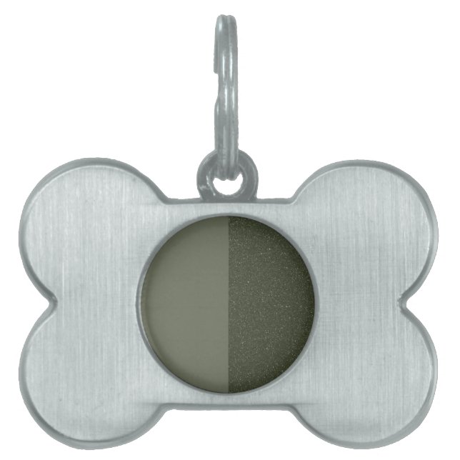 Custom Framed Pet Tag – Split Moss Design (Front)