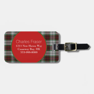 Custom Fraser Dress Tartan Plaid Luggage Tag