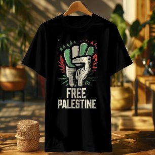 custom free palestine shirt raise hand flag