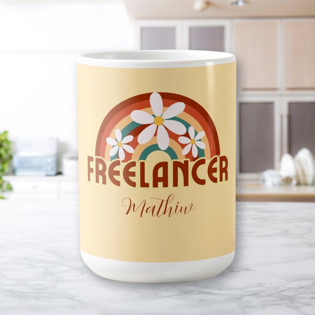 Custom Freelancer Life Mug with Name (Creator Uploaded)