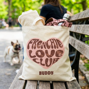 Custom French Bulldog Mum Lover Heart Tote Bag